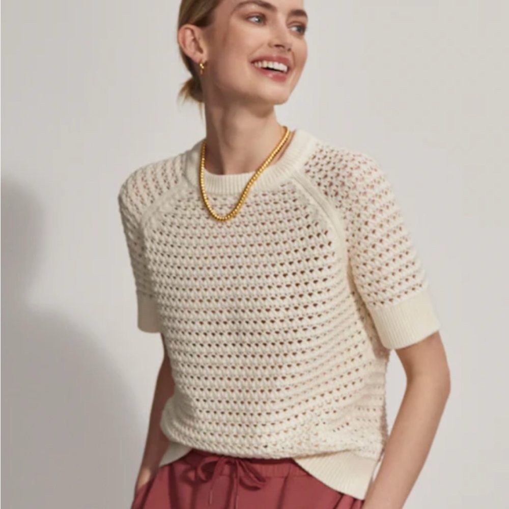 Madewell Cream Knit Blouse - Picture 1 of 8